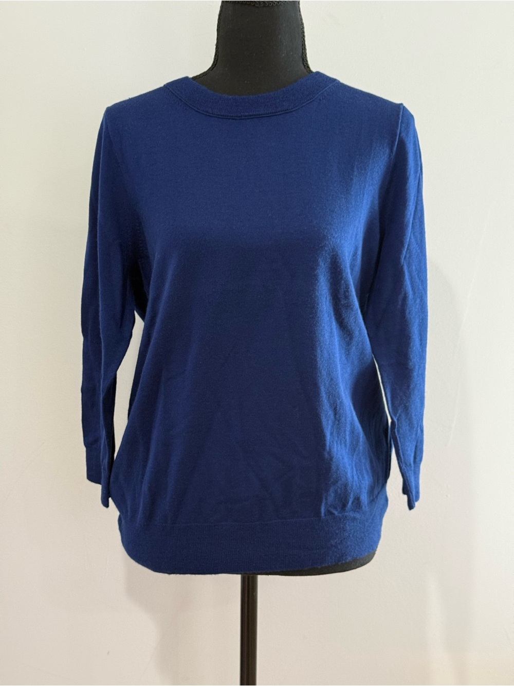 J. Crew L Classic Wool Crewneck Women's Sweater - Blue 276